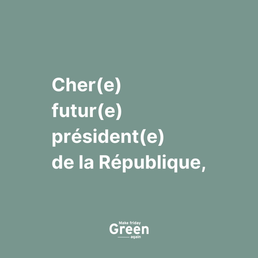 GREEN FRIDAY, nous nous engageons