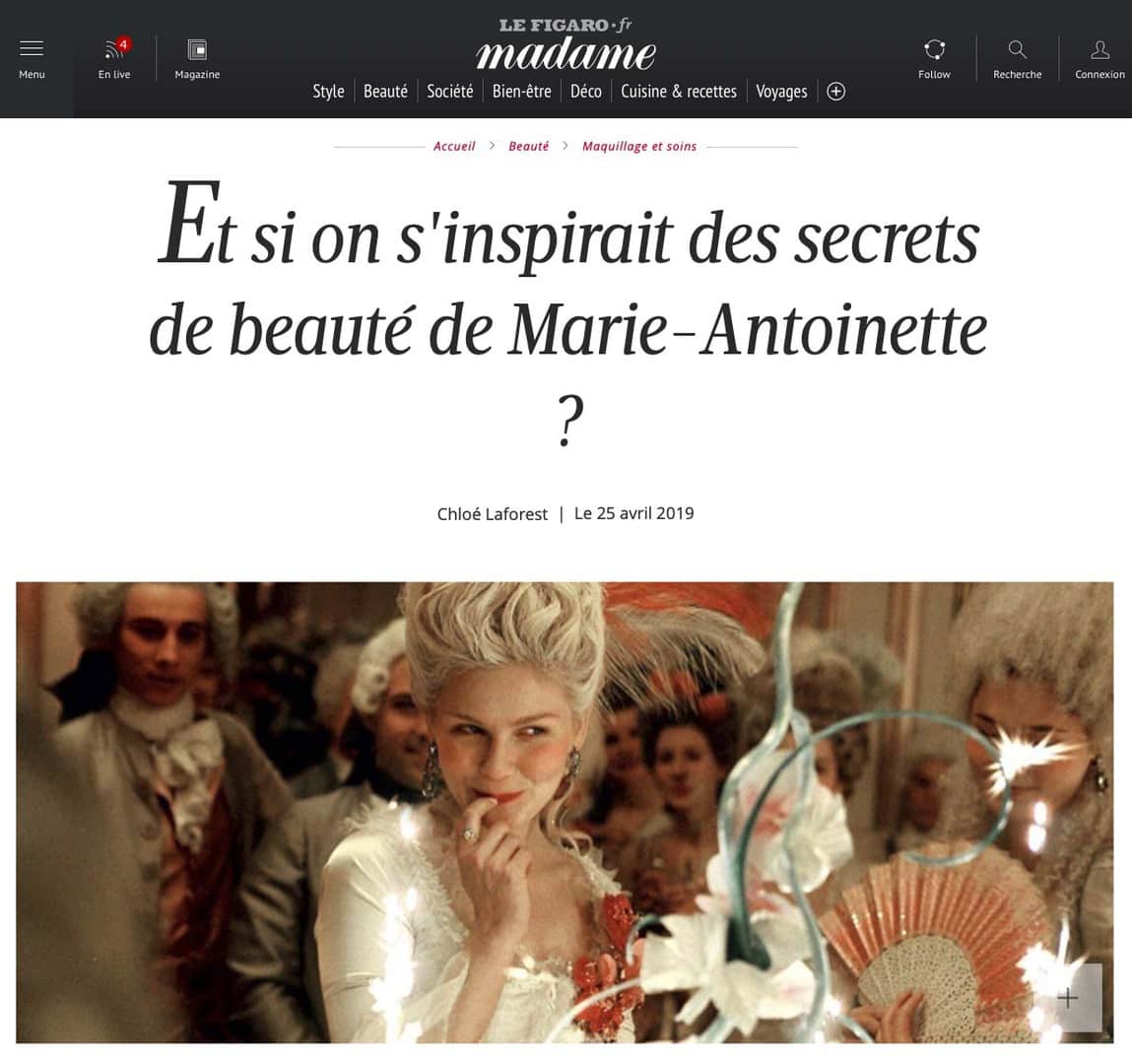 MADAME FIGARO - Et si on s'inspirait des secrets de beauté de Marie-Antoinette ?